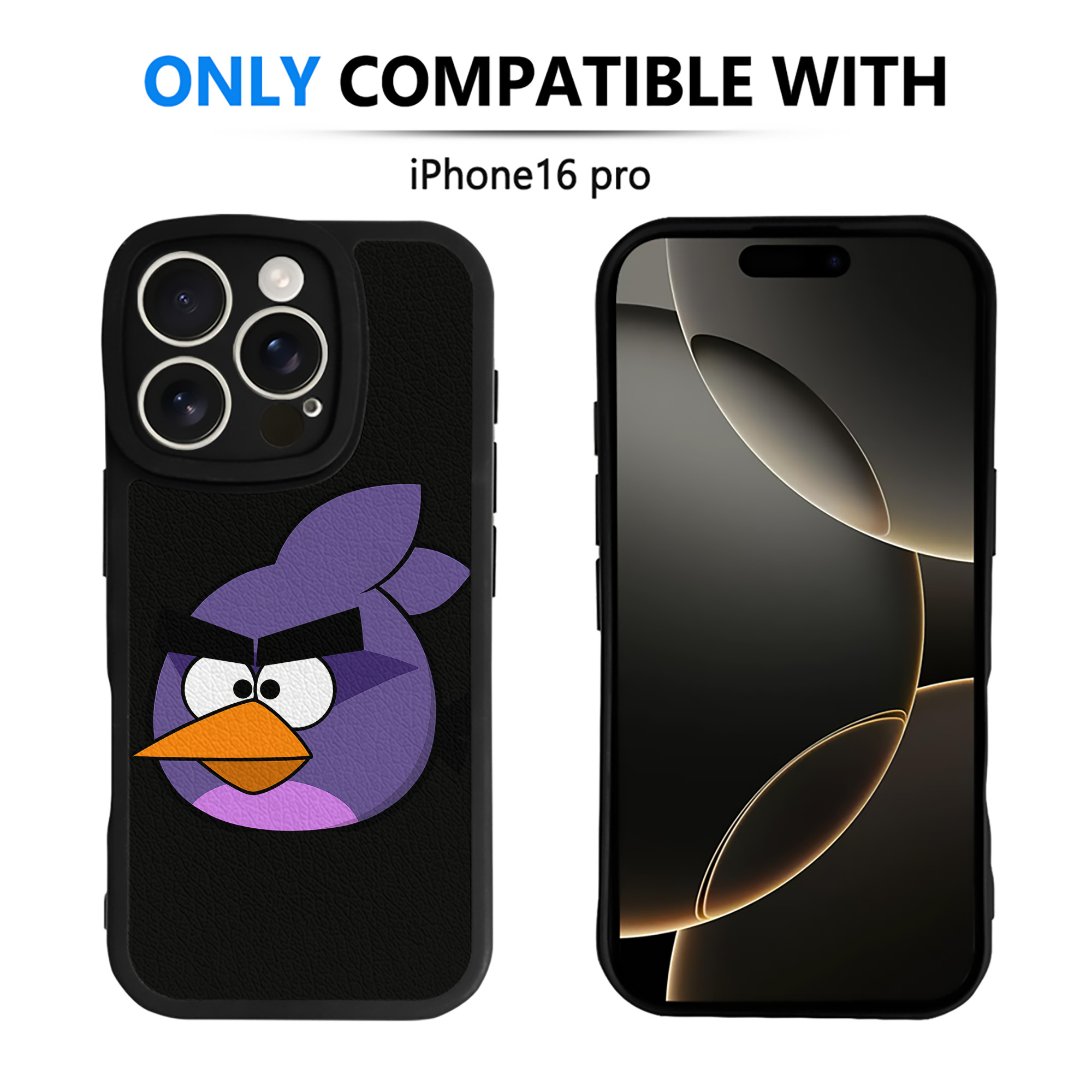 （画像用） Angry Birds アングリーバード 【iPhone 16シリーズ対応】シリコンスマホケース（レザー調） 材質：シリコン
